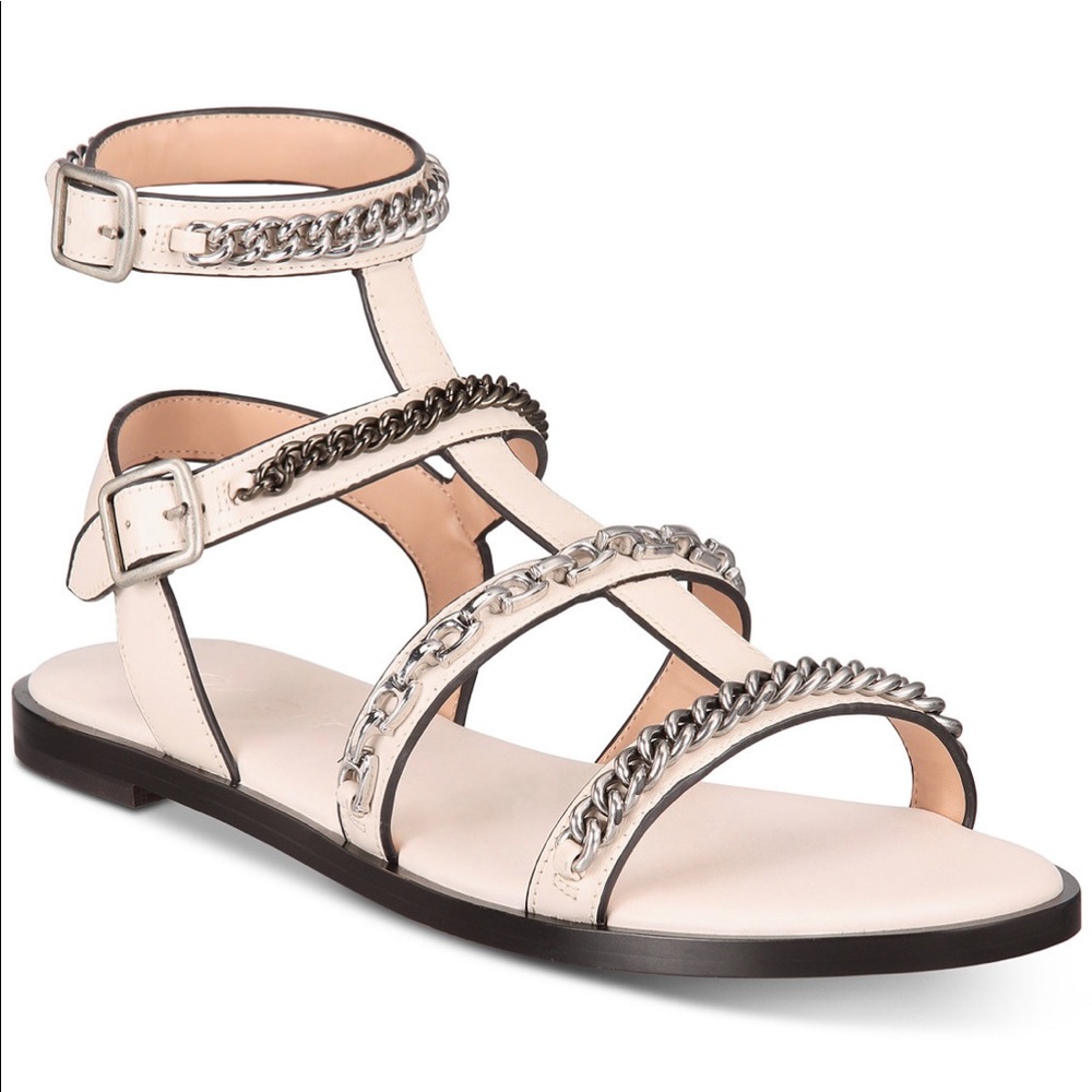 ❤️HP❤️COACH leatherweare Haddie chains sandals
